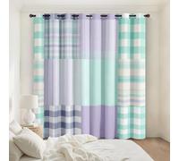 Buffalo Plaid Curtains Eyelet, Tartan Gingham Blackout Curtains for Bedroom Living Room, Thermal Window Drapes Home Decor 46x54 Inch 2 Panels