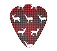 Buffalo Plaid Deer Guitar Picks - Guitar Accessories - Guitar Picks For Acoustic Guitar Electric Guitar Bass Guitar For Men Women Professional Guitarist Musicians And Beginner