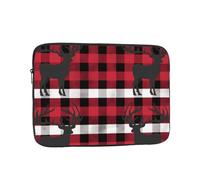 Buffalo Plaid Deer Laptop Case Sleeve Water Resistant Laptop Bag Men Women Shockproof Protective Notebook Case 10 inch