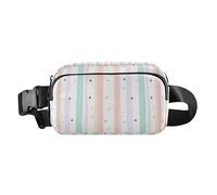 Buffalo Plaid Green Men Women Stylish Crossbody Bag Waist Packs for Travel Gym Work, Stripes Tiny Dots Minimalist, One Size