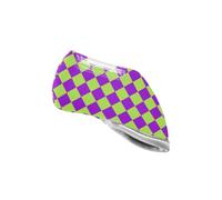 Buffalo Plaid Green Purple Golf Driver Head Cover Premium Club Iron Headcover Fits for Most Clubs