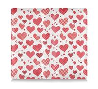 Buffalo Plaid Heart Shape Valentine Pu Leather Car Registration and Insurance Holder Truck Accessories for ID, Driver's License, Key Contact Information Cards, buffalo plaid heart shape Valentine, One