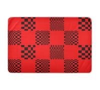 Buffalo Plaid Multi Check Red Black Extra Large Resuable Potty Training Pee Pad Soft Absorbent Baby Diaper Changing Pad Cute Cool Diaper Pads for Kids Adults Pets, 52" L x 34" W cama para