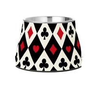 Buffalo Plaid Poker White Black Bowl for Pets with Stand Stainless Steel Pets Bowl Stand for Slow Feed Cats Whisker Relief cuencos para perros