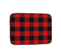 Buffalo Plaid Red Black Pattern Laptop Sleeve 15 Inch Shockproof Protective Notebook Case Travel Laptop Bag for Men Women
