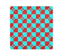 buffalo plaid red cyan Protective Make up Pouchs Cloth Jewelry Organizer Wrap Camera Lens Cloth Wrapper Cosmetic Organizers For Travel Size 21.7x21.7in