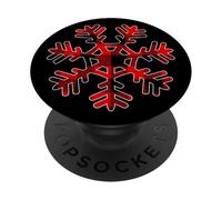 Buffalo Plaid Snowflake Christmas Decorations cold winter PopSockets Adhesive PopGrip