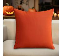 Buffalo Plaid Throw Pillow Cover Set of 2 Black Orange Gingham Pillow Covers Farmhouse Orange Black Striped Cushion Case for Sofa Bedroom