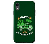 Buffalo Plaid Truck Irish Shamrock Happy St Patrick's Day Case for iPhone XR
