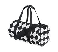 Buffalo Plaid White Black Waterproof Large Travel Bag Travel Carry on Bag