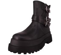 Buffalo Pluto Farmer Biker Black Black, Black/White, 4 UK