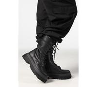 Buffalo - Pluto Lace Up Mid Vegan Nappa Black - Girl Shoes - black - EU 36 - Synthetic/Textile/Rubber EU 36