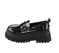 Buffalo Pluto Vegan Womens Loafer Shoes in Black