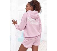 Buffalo Printed Casual Hoodie Pink