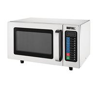 Buffalo Programmable Commercial Microwave Oven, 25L 1000W, 25ltr | Intuitive digital controls with 3-stage cooking and 5 power levels. Includes a removable splatter shield for easy cleaning.