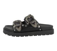 Buffalo Raya Ari West Leather Women's Black Sandals