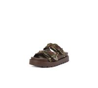 (, ) Buffalo Raya Ari West Leather Women's Brown Sandals