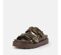 Buffalo Raya Ari West Leather Womens Brown Sandals - Size UK 3