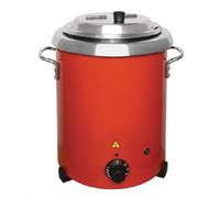 Buffalo Red Soup Kettle with Handles 5.7 litre ltr Hinged Lid GH227 Catering
