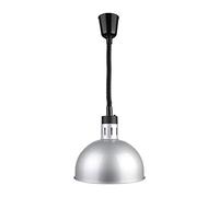 Buffalo Retractable Dome Heat Lamp 250W Cord 280-1520mm, Silver Finish | Accurate heating zone keeps food warm for a pass or busy buffet service; simple to clean and ready for front of house use.