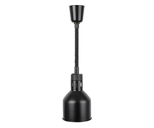 Buffalo Retractable Heat Shade 250W Food Warmer, Matte Black Finish | Steel construction with adjustable 280-1520mm cord, simple on/off switch and compatibility with AE307 infrared lamps.