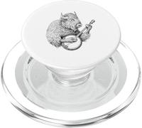 Buffalo Retro Bison Animal playing banjo PopSockets PopGrip for MagSafe