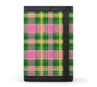 Buffalo Scottish Tartan Plaid Checkered Funny Trifold Wallet RFID Blocking Front Pocket Wallets with ID Window Gifts for Men Women