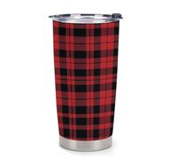 Buffalo Scottish Tartan Plaid Checkered Novelty Insulated Tumbler 20 Oz Coffee Mug Travel Cup