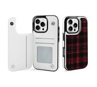 Buffalo Scottish Tartan Plaid Checkered Red Cell Phone Flip Case Compatible with iPhone 16/16 Plus/16 Pro/16 Pro Max/16 E/SE4 Soft Protective Shell
