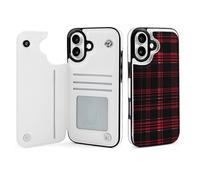 Buffalo Scottish Tartan Plaid Checkered Red Cell Phone Flip Case Compatible with iPhone 16/16 Plus/16 Pro/16 Pro Max/16 E/SE4 Soft Protective Shell