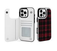 Buffalo Scottish Tartan Plaid Checkered Red Cell Phone Flip Case Compatible with iPhone 16/16 Plus/16 Pro/16 Pro Max/16 E/SE4 Soft Protective Shell