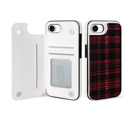 Buffalo Scottish Tartan Plaid Checkered Red Cell Phone Flip Case Compatible with iPhone 16/16 Plus/16 Pro/16 Pro Max/16 E/SE4 Soft Protective Shell