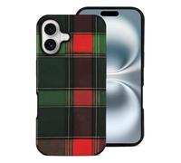 Buffalo Scottish Tartan Plaid Red Green Cell Phone Case Compatible with iPhone 16/16 Plus/16 Pro/16 Pro Max Leather Protective Shell