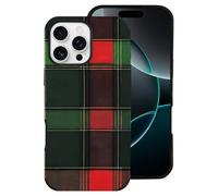 Buffalo Scottish Tartan Plaid Red Green Cell Phone Case Compatible with iPhone 16/16 Plus/16 Pro/16 Pro Max Leather Protective Shell