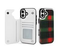 Buffalo Scottish Tartan Plaid Red Green Cell Phone Flip Case Compatible with iPhone 16/16 Plus/16 Pro/16 Pro Max/16 E/SE4 Soft Protective Shell