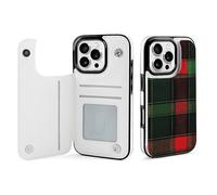 Buffalo Scottish Tartan Plaid Red Green Cell Phone Flip Case Compatible with iPhone 16/16 Plus/16 Pro/16 Pro Max/16 E/SE4 Soft Protective Shell