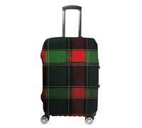 Buffalo Scottish Tartan Plaid Red Green Luggage Cover Elastic Suitcase Protectors Anti-Scratch Fits 18-32 Inch Case