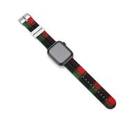 Buffalo Scottish Tartan Plaid Red Green Silicone Watch Strap 38mm 40mm 42mm 44mm Quick Release Compatible with IWatch Series 10 9 Ultra 8 7 6 5 4 3 2 1 SE