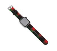 Buffalo Scottish Tartan Plaid Red Green Silicone Watch Strap 38mm 40mm 42mm 44mm Quick Release Compatible with IWatch Series 10 9 Ultra 8 7 6 5 4 3 2 1 SE