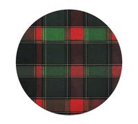 Buffalo Scottish Tartan Plaid Red Green Wooden Jigsaw Puzzles for Adults Funny Intelligent Games Round Home Decor Artwork