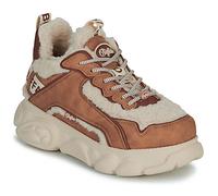 Buffalo Cld Chai Warm Women's Subtle Fur Lined Platform Snek Platforms (Beige Brown, UK 5)