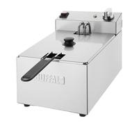 Buffalo Single Tank Single Basket 5Ltr Countertop Fryer 2.8kW - Kitchen Commercial Stainless Steel Deep Fat Fryer Machine for Chips, French Fries, Donuts CU616