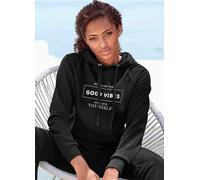 Buffalo Slogan Print Hoodie Black