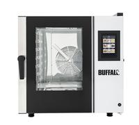 Buffalo 7.2 kW Professional Commercial Compact Combi Oven 7 x GN 1/1, Stainless Steel, Smart Touchscreen, Size: 825(H) x 790(W) x 790(D) mm, Advanced ClimaControl, Oven Only, CK079