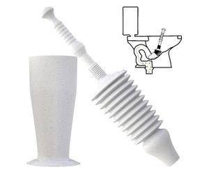 Buffalo Snake Toilet Plunger with Holder | More Power than Regular Toilet Plungers for Unblocking