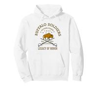 Buffalo Soldiers Honorarium - Gold & Grey Combo Pullover Hoodie