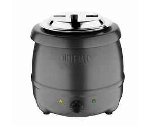 Buffalo Soup Kettle in Graphite Grey Uses Bain Marie Style Wet Heat - 10 L