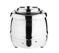 Buffalo Stainless Steel Soup Kettle 10 litre ltr Hinged Lid L714 Catering Silver