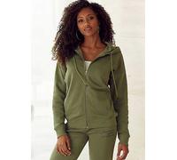 Buffalo Statement Print Hooded Sweat Jacket Moss Green