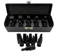 Buffalo Tools 10pc Impact HEX BIT Socket Set 1/2" Drive 4mm to 19mm Allen Key in Metal Case